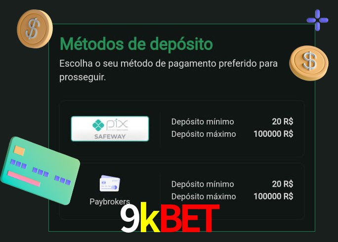 O cassino 9kbet oferece uma grande variedade de métodos de pagamento
